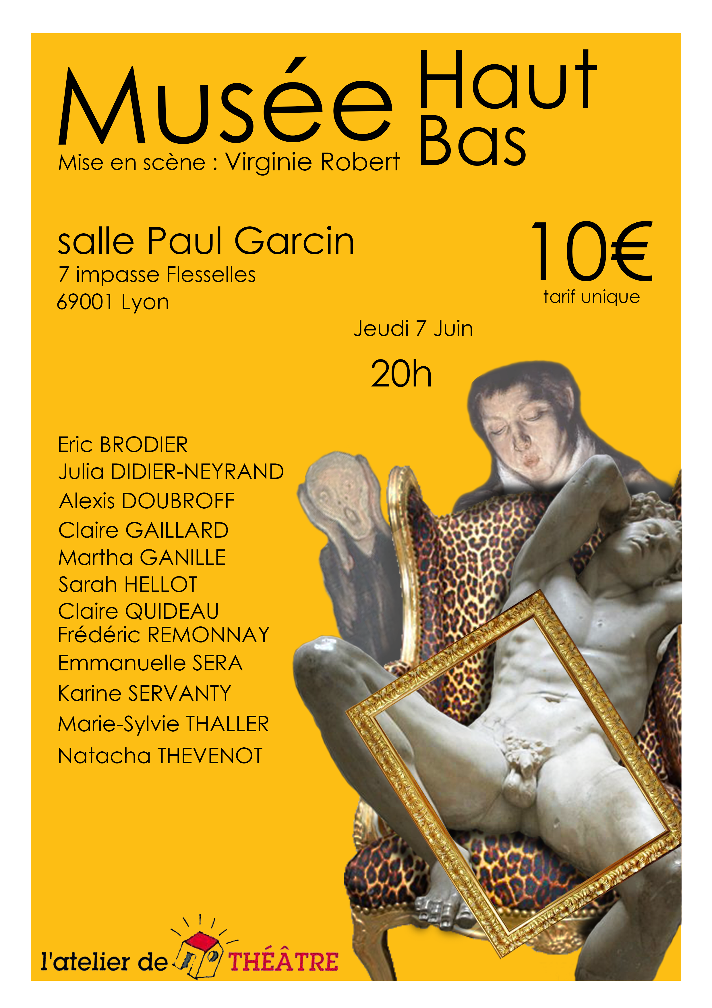 Jean Michel Ribes Musée Haut Musée Bas Spectacles de la saison 2017-2018 - L'Atelier de théâtre